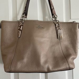 Gold and Snakeskin Coach Purse